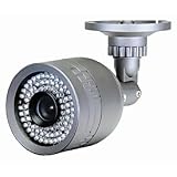 Clover Electronics HDC560 CCD Super High-Resolution Indoor/Outdoor Color Security Camera with Night Vision and 4mm-9mm DC Auto Iris Vari-Focal Lens - Small (Dark Grey)