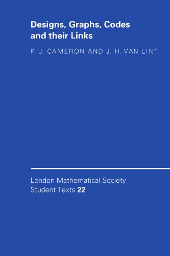 Designs, Graphs, Codes and their Links (London Mathematical Society Student Texts, Series Number 22)