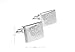 Flower Design Silver Brushed Cufflinks Cuff Links