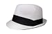 The Hatter Co. Tweed Classic Cuban Style Fedora Fashion Cap Hat - (5 Colors Available), White