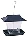 Belle Fleur Stokes Select Ranch Hopper Bird Feeder, 2 Feeding Ports, 1.6 Pounds Bird Seed, Black