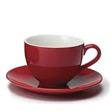 LATTE 12 OZ RED, CS 4/4 SETS, 06-1200 VISIONS ESPRESSO COFFEE CUPS AND MUGS
