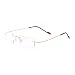 Magjons Titanium Flexible Golden Eye wear Frame For Men Women Optical Rimless Frame RS.340.00