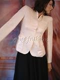 Giorgio Armani - $2425 GIORGIO ARMANI White Snakesin & Silk Jacket 8 42