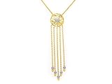 Zandra Rhodes 9ct Gold Amethyst & Diamond Necklace