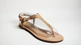Bamboo Morris-97 Nude Rhinestone Imitation Suede
