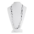 Stainless Steel Oval Twist Link Necklace - 40 Inches