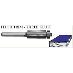 Whiteside 2502 3 Flute Flush Trim