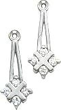 White-gold .28ct Diamond Earring Dangle Jackets