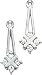 White-gold .28ct Diamond Earring Dangle Jackets