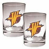 Golden State Warriors 2 Piece Rocks Glass Set