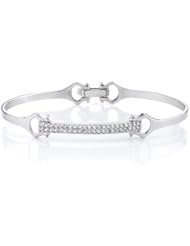18k WHITE GOLD WOMENS BRACELET LB-1064 DIAMOND 0.6CT TW