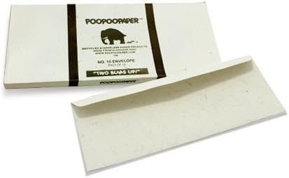 Elephent POOPOOPAPER No. 10 Size Envelopes (Pack of 12)