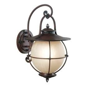 Kenroy Home 70272CML Vidalia Wall Lantern with Light Amber Linen Glass Shade, Camel, Large by Kenroy Home