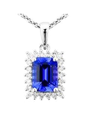 Tanzanite.com Tanzanite and Diamond Pendant 2.15 TCW