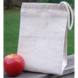 ECOBAGS?~Natural Cotton Lunch Bag with Velcro Closure