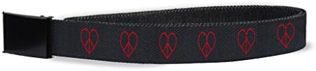 YANHU Men's Bethany Mota Motavator Symbol Waist Belt Military With Black Buckle