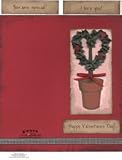 E-Cuts Cards (Download and Print) Valentine Topiary Tree