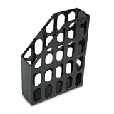 Plastic magazine file, black, 3w x 9-1/2d x 12-1/4h - Same Day Shipping (orders by 3 pm), Next Day Delivery (in most cases)