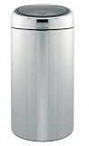 Brabantia 390821 Touch bin 45 L Deluxe Kunststoffeinsatz, brilliant steel