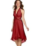 London Times Silk Tie-Back Halter Dress