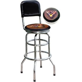 Pool Bar Stool with Backrest