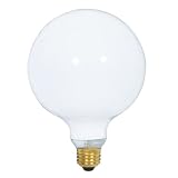Satco S3004 130-Volt 150-Watt G40 Medium Base Light Bulb, Gloss White