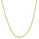 Elegant 18 Karat Yellow Gold 18 Inch Cable Chain Necklace