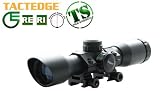 Leapers 4x32 Compact Mini CQB Scope, Illuminated Mil-Dot Reticle, 1/4 MOA, 1 Tube, Weaver Rings