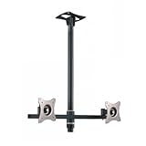 SV33 Dual-Monitor Deckenhalter für 2 Monitore bis je 10 kg Schwarz