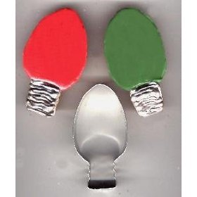 Christmas Holiday Light Bulb Ornament Cookie Cutter for Party Favors (4)