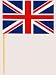 Pack of 50 UNION JACK Flag Picks {Sandwich Flags}