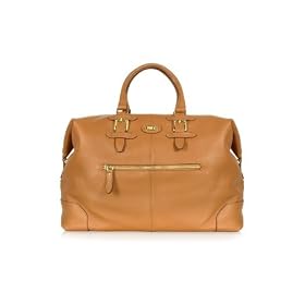 Bric’s Cervo – Grained Leather Holdall Travel Bag Tobacco