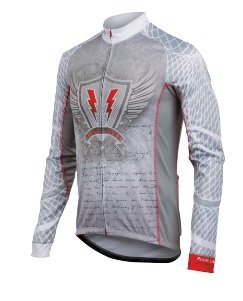 Pearl Izumi Mens Elite Thermal Ltd Jersey,Wings of Rock White,Large
