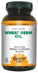 Wheat Germ Oil 20 minums Gluten-Free Country Life 100 Softgel