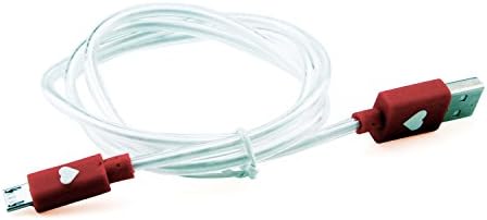 LB1 High Performance New Micro USB Cable for Dell Streak 7 Wi-Fi Glow-in-the-dark Universal Data Sync Charger Micro USB Cable (Red)