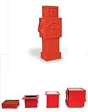 Kikkerland Robo Cup Measuring Cup Set, Red