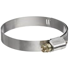 Murray  Series Stainless Steel Worm Gear Hose Clamp, Steel Screw, 2.06" Min Clamp ID, 3" Max Clamp ID, 1/2" Band Width, Pack Of 10