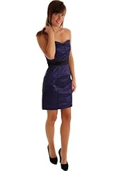 Strapless Piping Cotton/Polyamide/Satin/Spandex Sweetheart Party Dress 