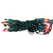Christmas Holiday Multicolored String Light Set of 15 with Green Wire