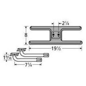 Music City Metals 21002-78002 Cast Iron Burner Replacement for Select MHP and PGS Gas Grill Models  Picture