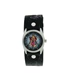 Vintage Ink #VI-W49 Women's Tattoo Inspired Wide Leather Strap Watch