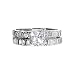 Jewelry : Sterling Silver Engagement and Wedding Band CZ Ring Set