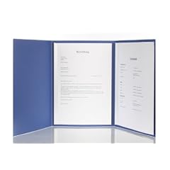 10 dreiteilige Bewerbungsmappen blau in feinster Lederstruktur // inkl. 10 Versandumschl�ge