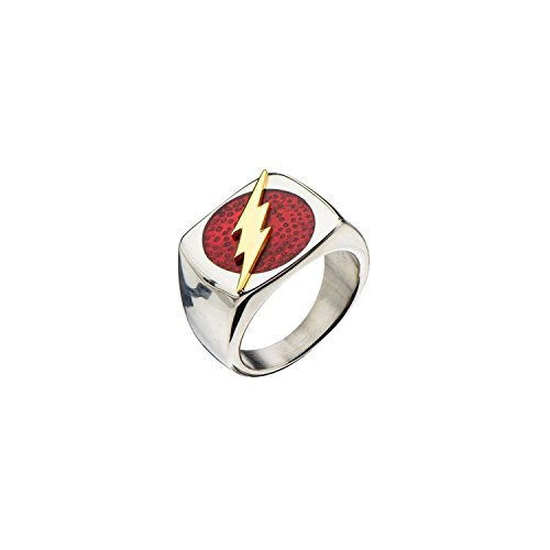The Flash Logo Bolt Steel Ring