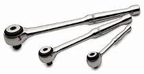 SK Hand Tool 4533 3-Piece Fine Tooth Ratchet Set with Palm Control