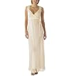 Isaac Mizrahi for Target® Long Silk Chiffon Faux Wrap Dress - Champagne