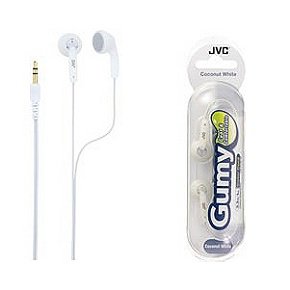 Electronics: JVC HAF130W Portable Gumy Earbud Headphones   White  