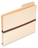 Smead 75487 1in Expansion File Pocket, 2/5 Tab, MLA, Letter, Manila, Carton of 250