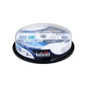 Infiniti Professional Printable Blu-ray BD-R 25GB Cake box (10 Pack)